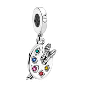 925 Sterling Silver Charm Collection – Heart, Flower, Dreamcatcher, Space & Dangle Charms for Bracelets