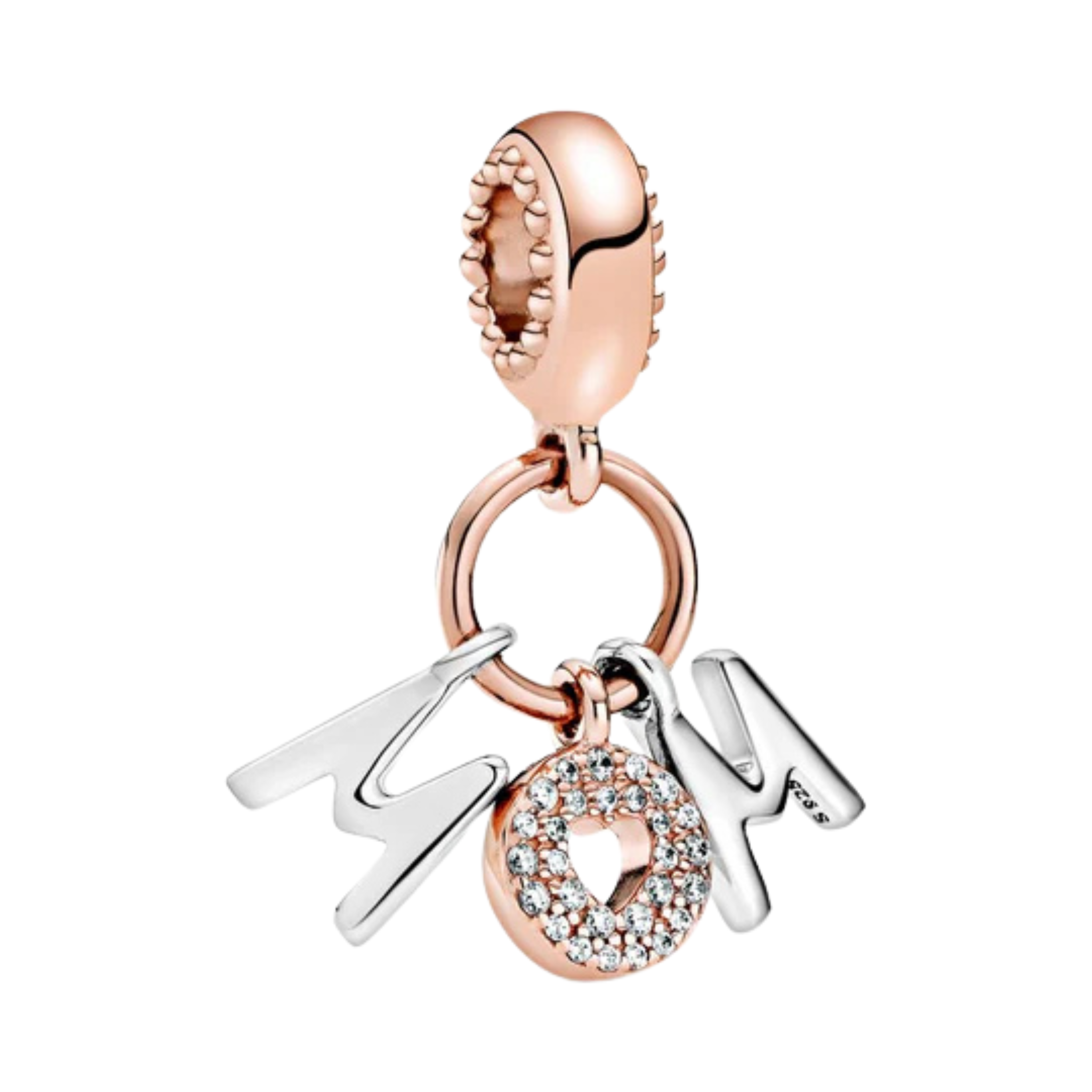Amuleto "Mamá" para Pulsera | Dije con Letra y Corazón | Regalo para Madre | Joyas Significativas para Mamá
