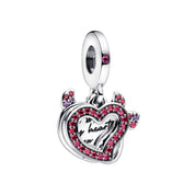 925 Sterling Silver Charm Collection – Heart, Flower, Dreamcatcher, Space & Dangle Charms for Bracelets