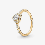 Sparkling Halo Rings 925 Sterling Silver