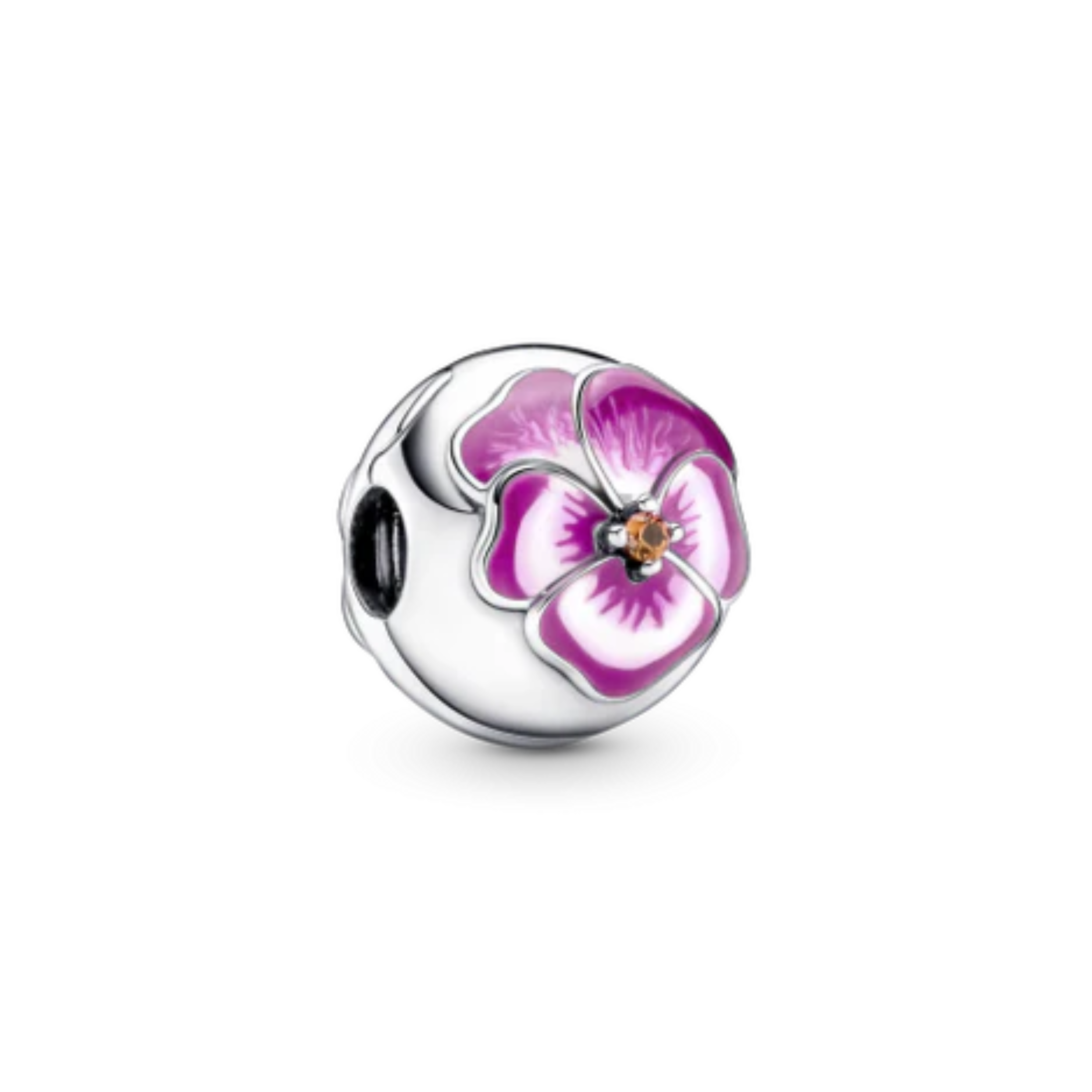 Set de Abalorios y Colgantes para Pulsera | Abalorios de Cristal con Clip y Cuenta de Flor Rosa | Elegante Set de Joyería