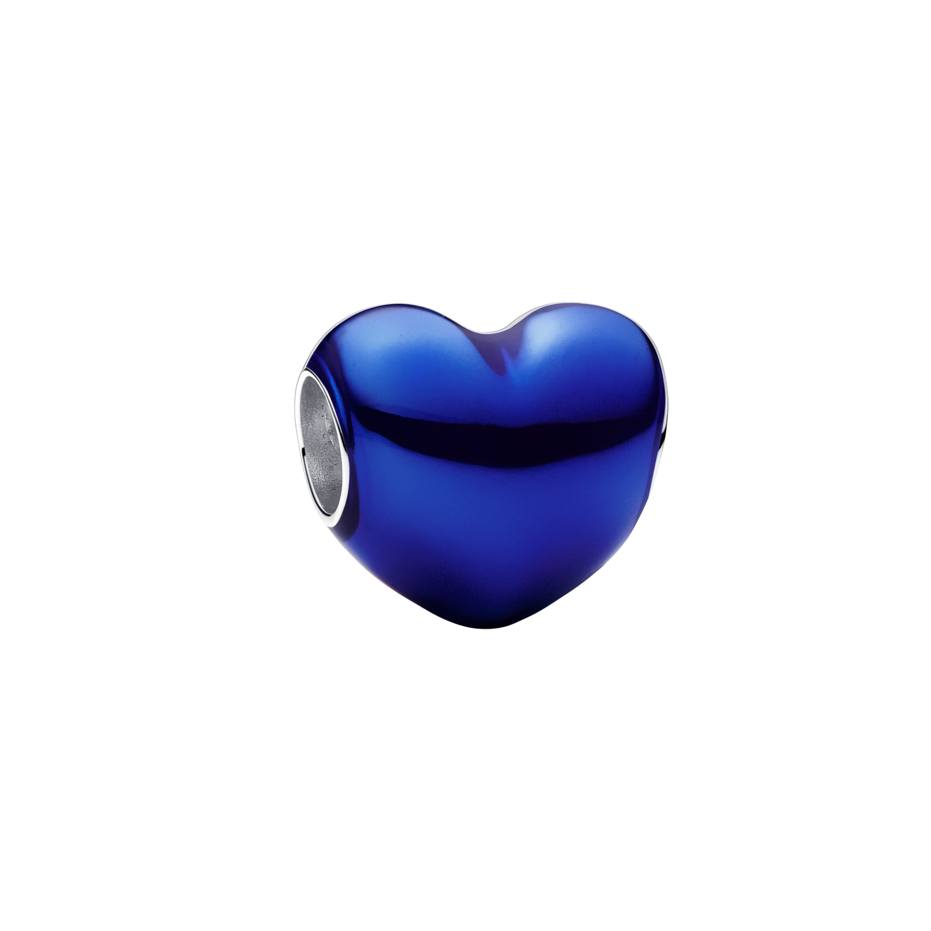 Heart Glass & Enamel Charm Bead | Colorful European Bracelet Charm | Silver Core Pendant for Snake Chain Bracelets