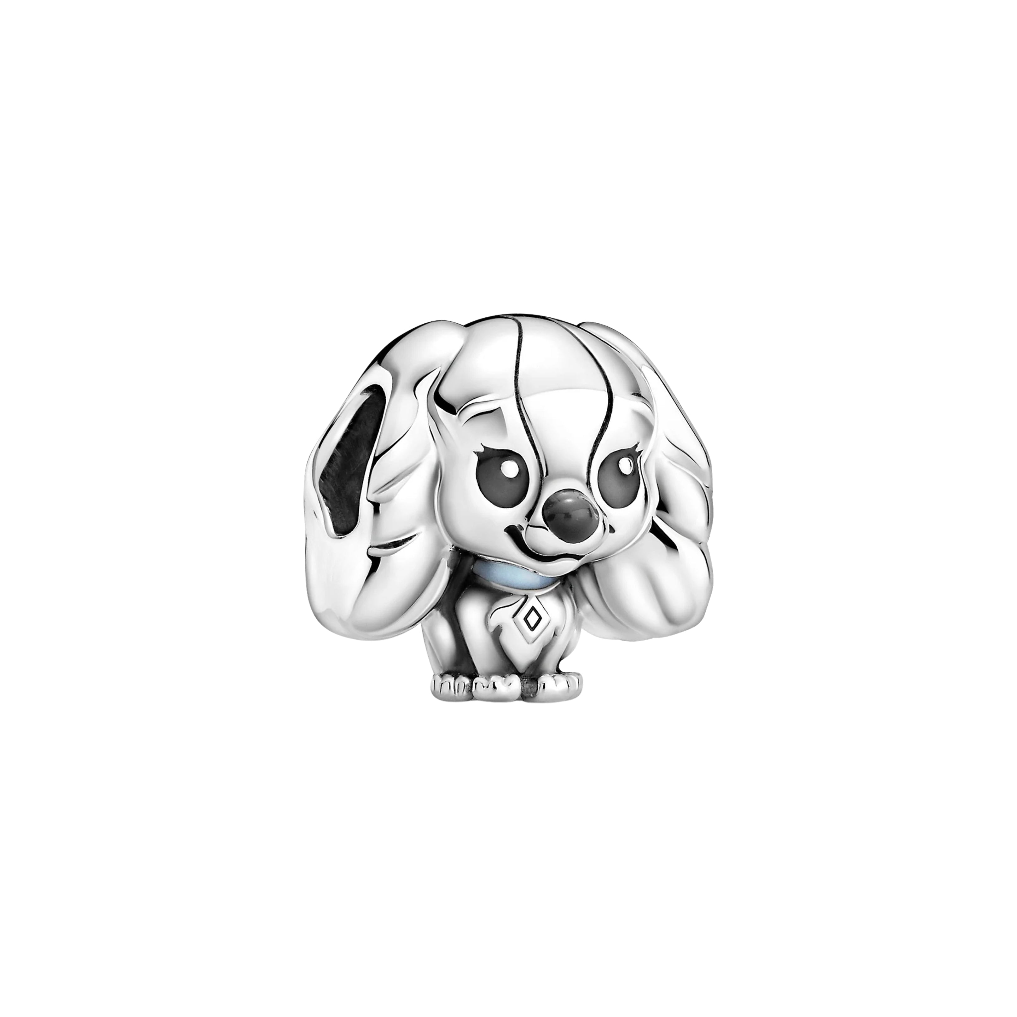 Cute Puppy & Paw Print Charm Set – Sterling Silver Bead for Charm Bracelets