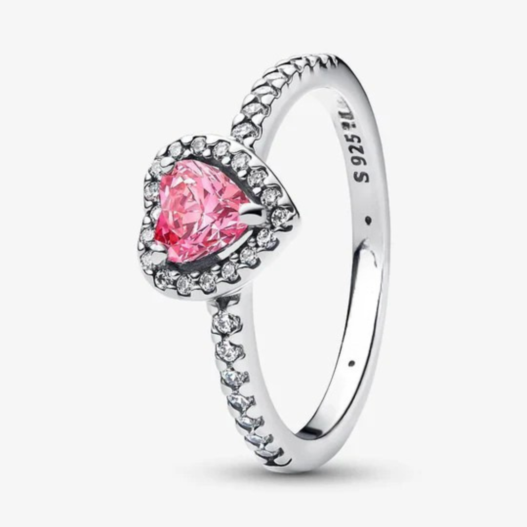 Sparkling Halo Rings 925 Sterling Silver