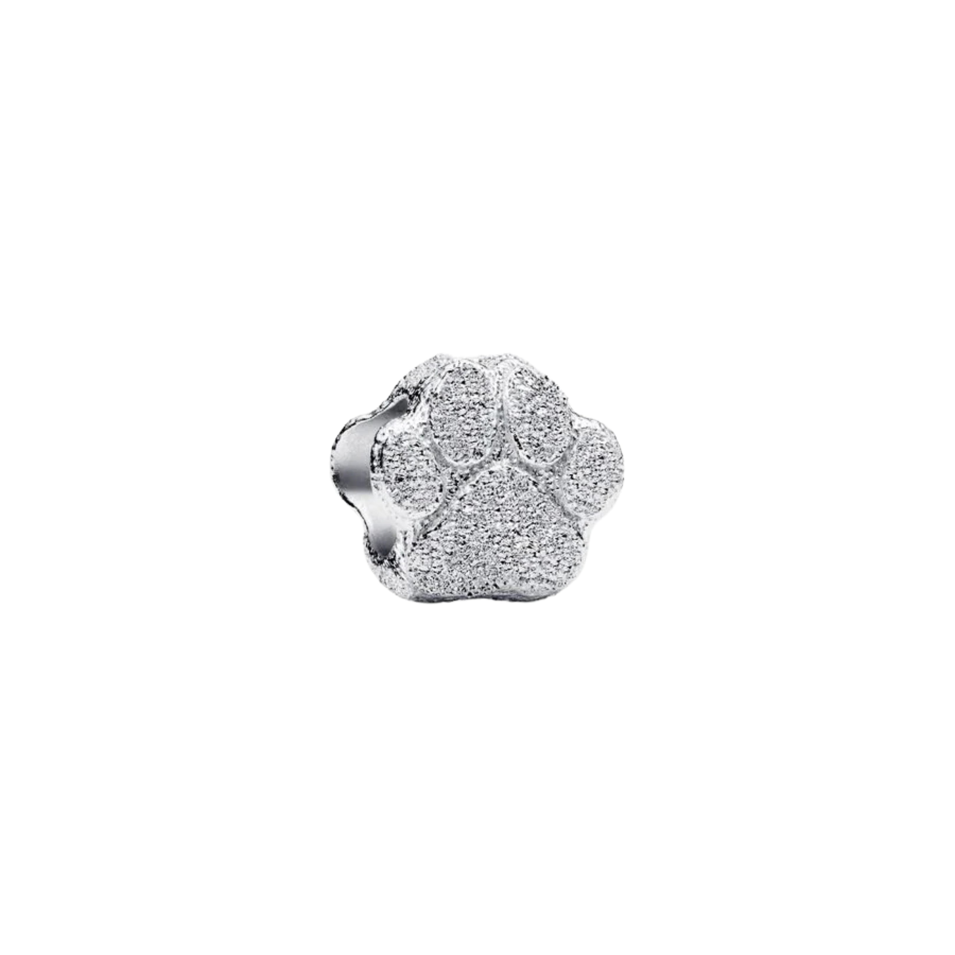Cute Puppy & Paw Print Charm Set – Sterling Silver Bead for Charm Bracelets