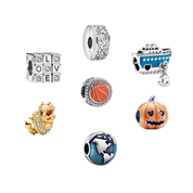 925 Sterling Silver Charm Beads | Enamel & CZ European Bracelet Charms | Fits Most Charm Bracelets