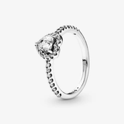 Sparkling Halo Rings 925 Sterling Silver