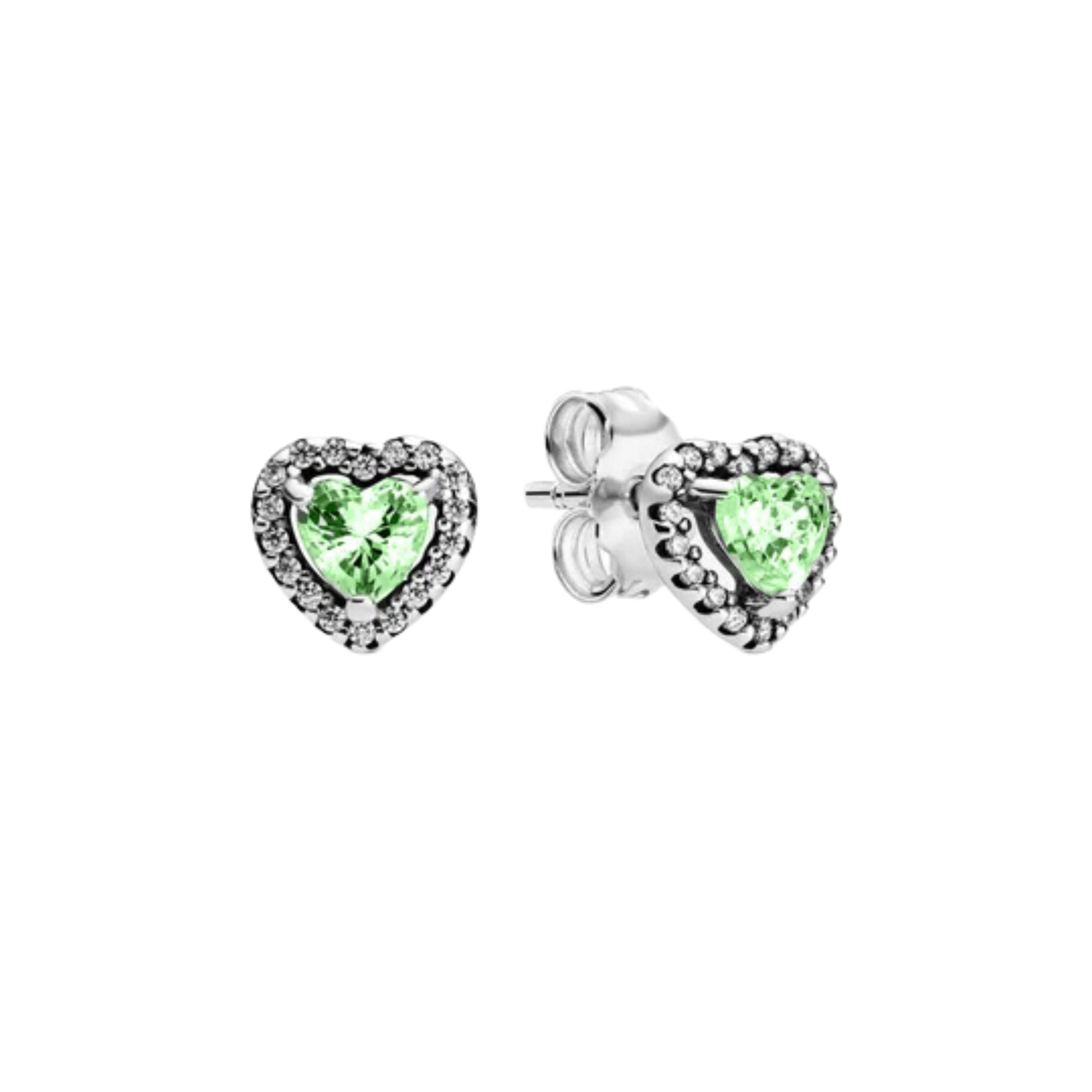 Pendientes de plata de ley 925 con forma de corazón, mariposa y cinta