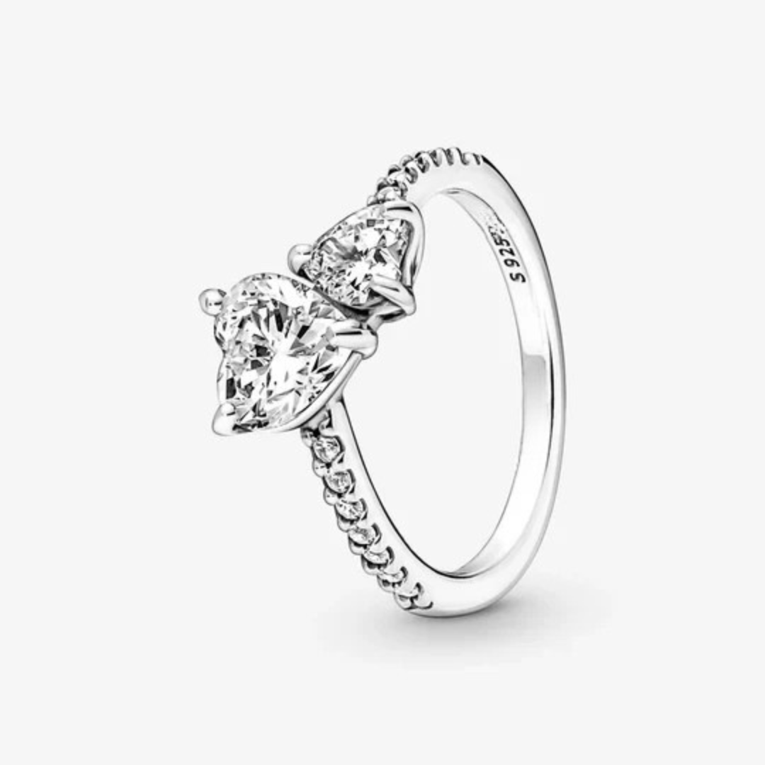 Sparkling Halo Rings 925 Sterling Silver