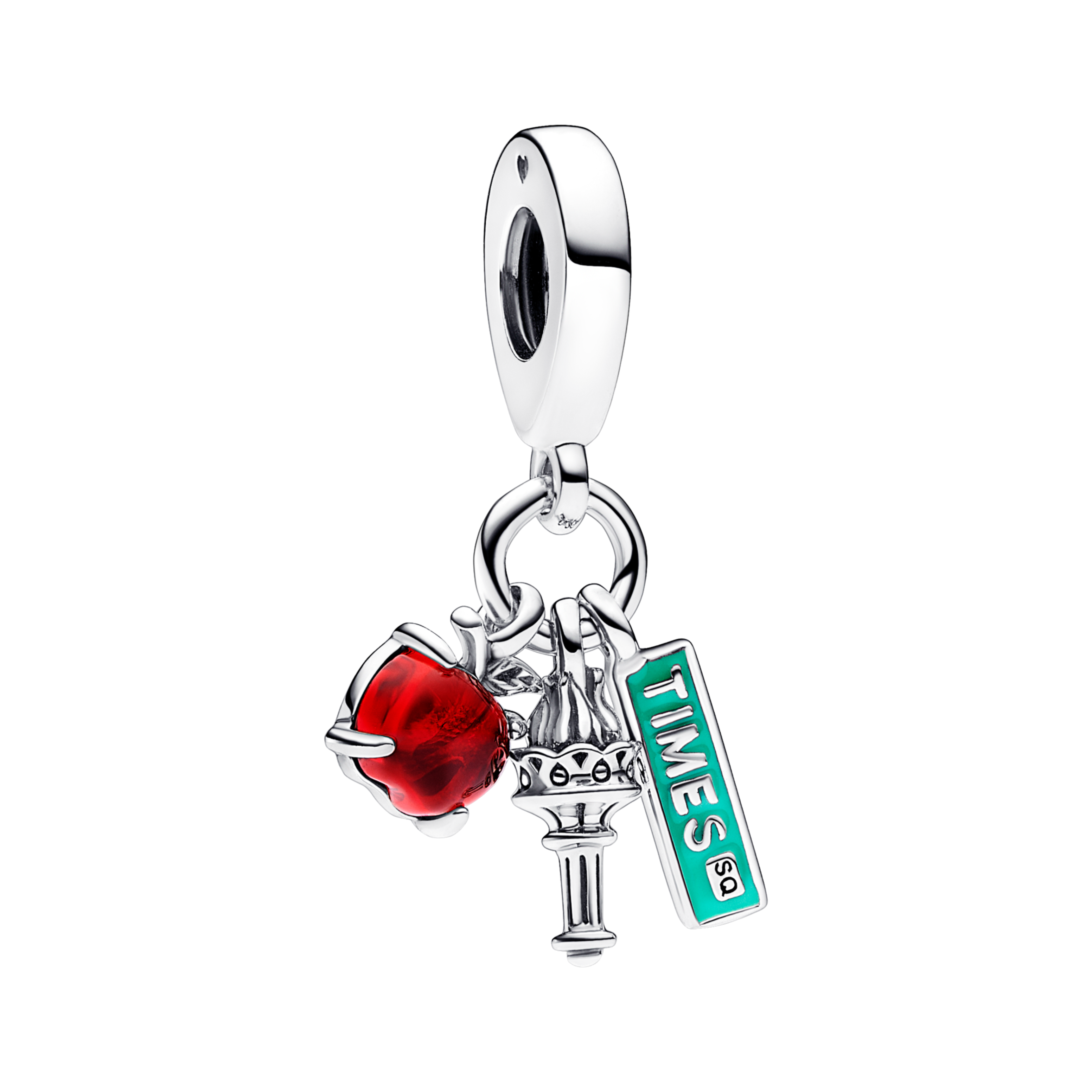 925 Sterling Silver Dangle Charm | Enamel & CZ Pendant Charms | Fits Most European Charm Bracelets
