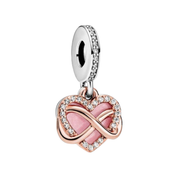 Rose Gold Charm Beads for Bracelet | Elegant Flower, Heart & Crystal Charms | Luxury Jewelry for Women