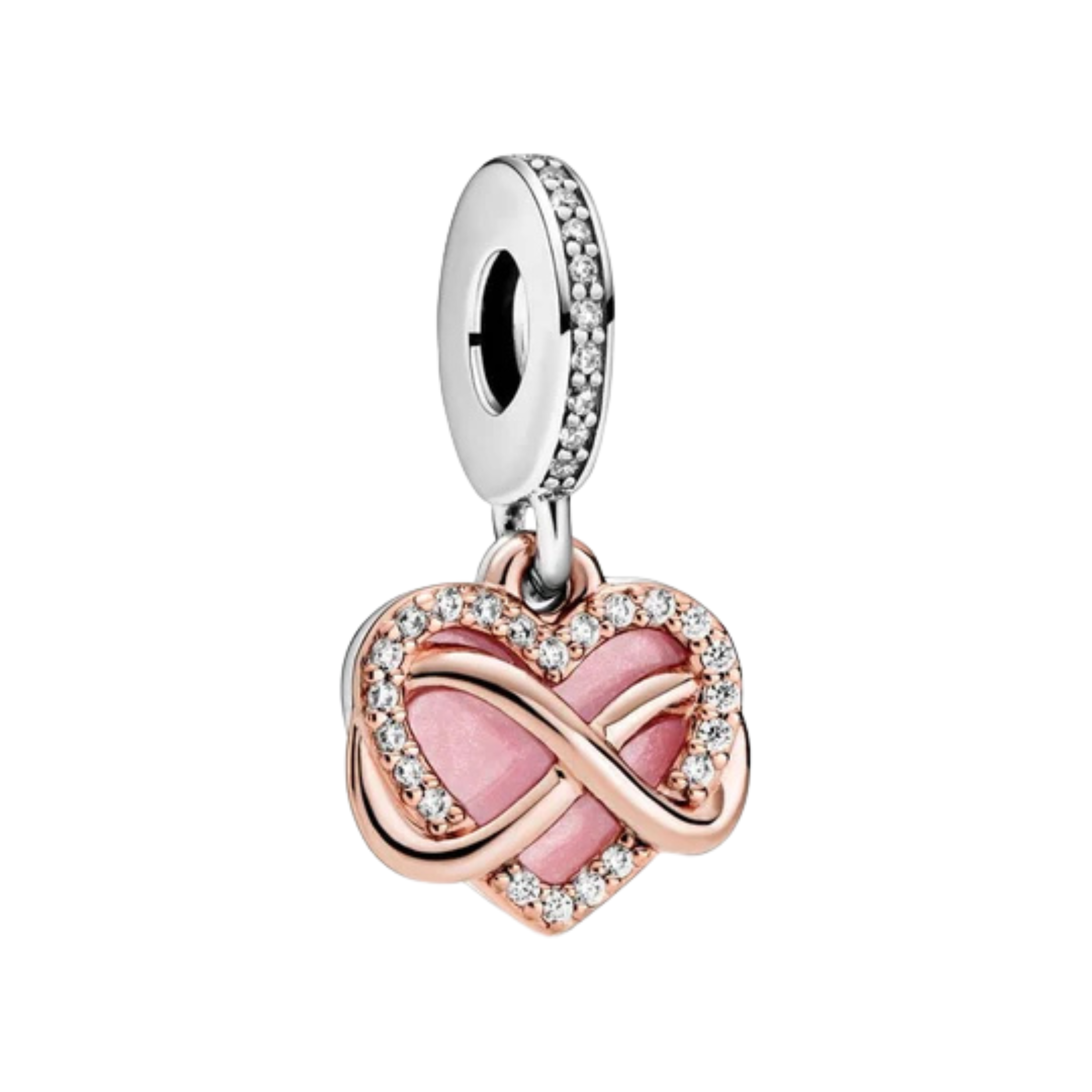 Rose Gold Charm Beads for Bracelet | Elegant Flower, Heart & Crystal Charms | Luxury Jewelry for Women