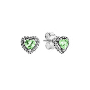 925 Sterling Silver Heart Jewelry Set – Necklace, Ring, Bracelet & Stud Earrings with Crystal Stones