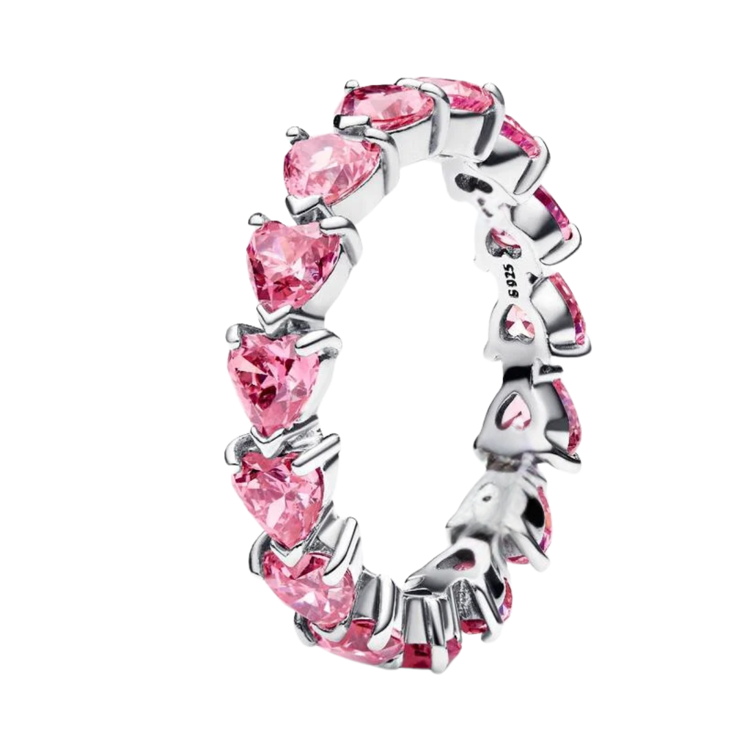 Anillos de eternidad/mariposa/cinta de plata de ley 925 con circonitas cúbicas