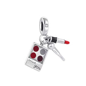 Charms variados de plata 925 para pulsera: viajes, hermana, música, bonitos charms colgantes, regalo para mujer
