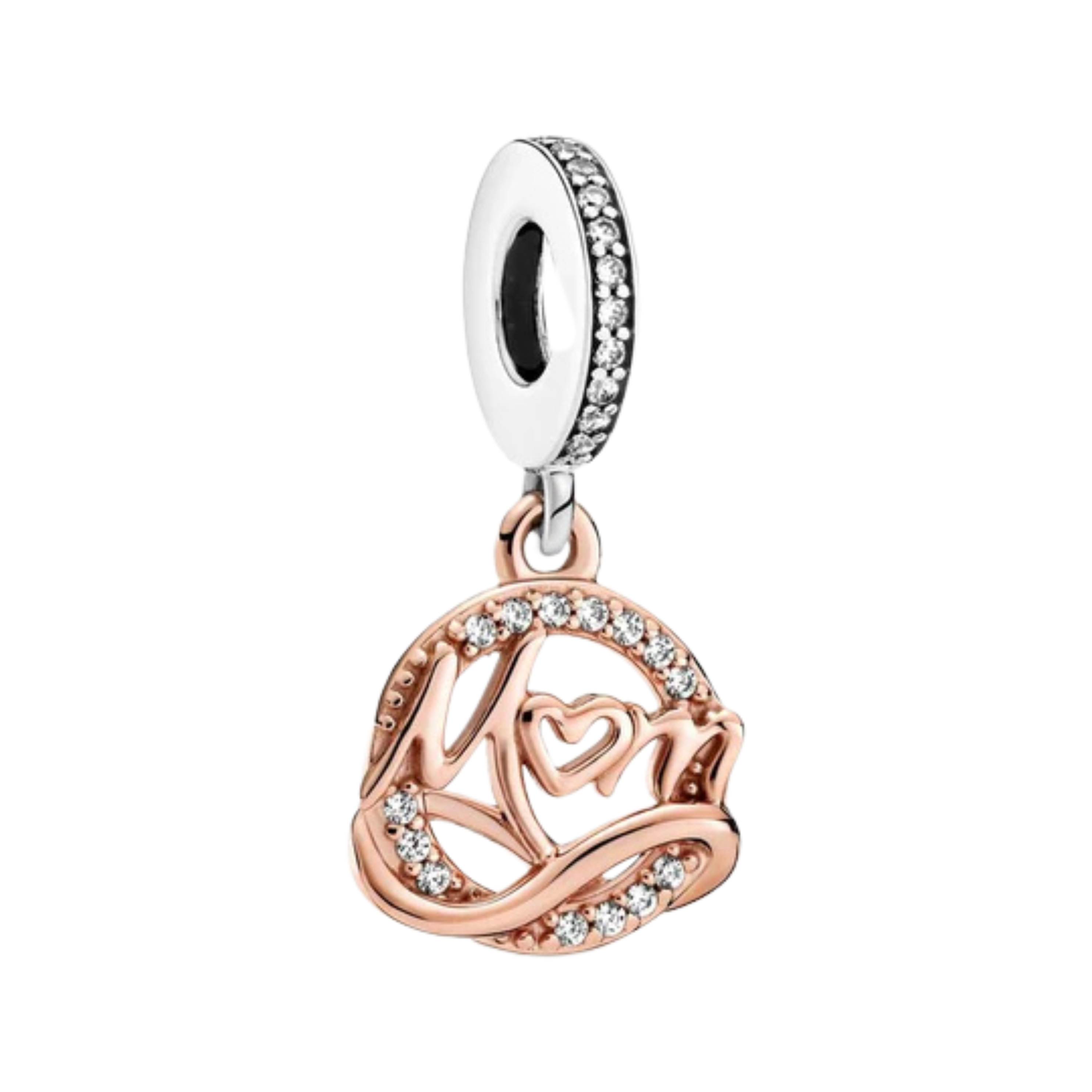 Love & Couple Charm Beads for Bracelet | Heart, Lock, Bell & Rose Gold Charms | Romantic Jewelry Gift for Women