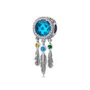 925 Sterling Silver Charm Collection – Heart, Flower, Dreamcatcher, Space & Dangle Charms for Bracelets