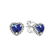 Pendientes de plata de ley 925 con forma de corazón, mariposa y cinta