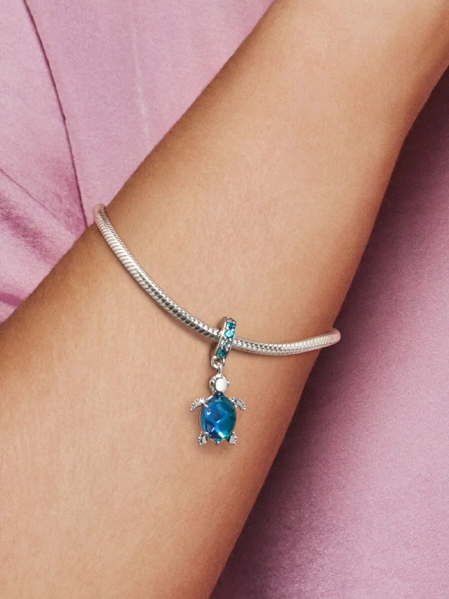 Blue Sea Turtle Dangle Charm
