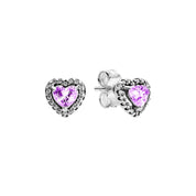 Pendientes de plata de ley 925 con forma de corazón, mariposa y cinta