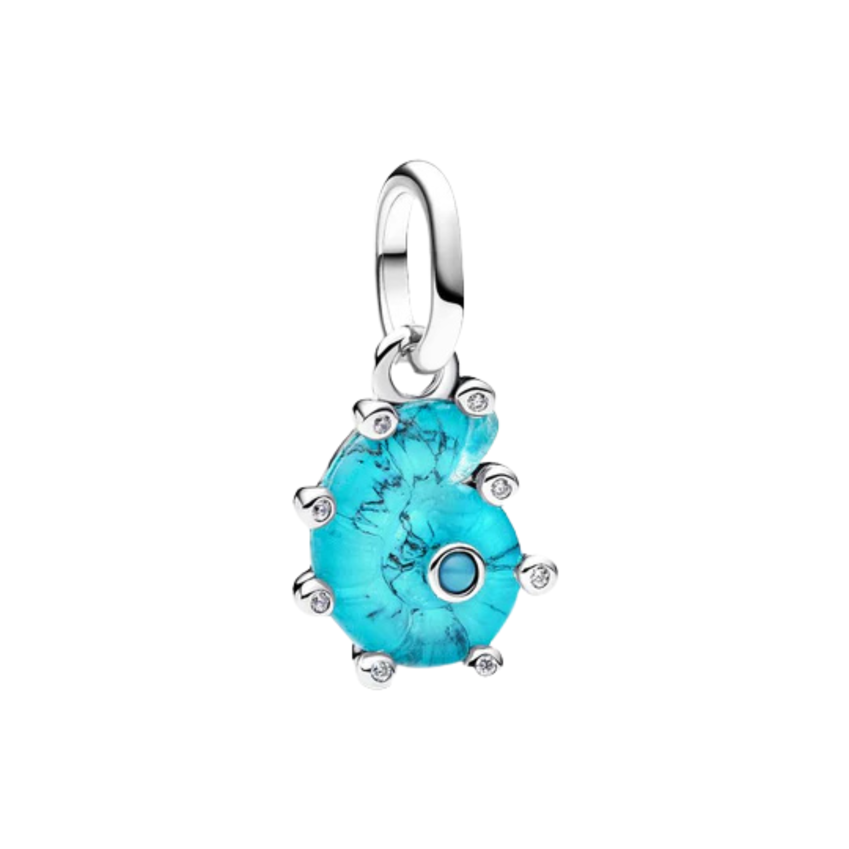 Dije de piedra azul para pulsera | Elegante dije colgante de turquesa | Regalo de joyería minimalista para mujer