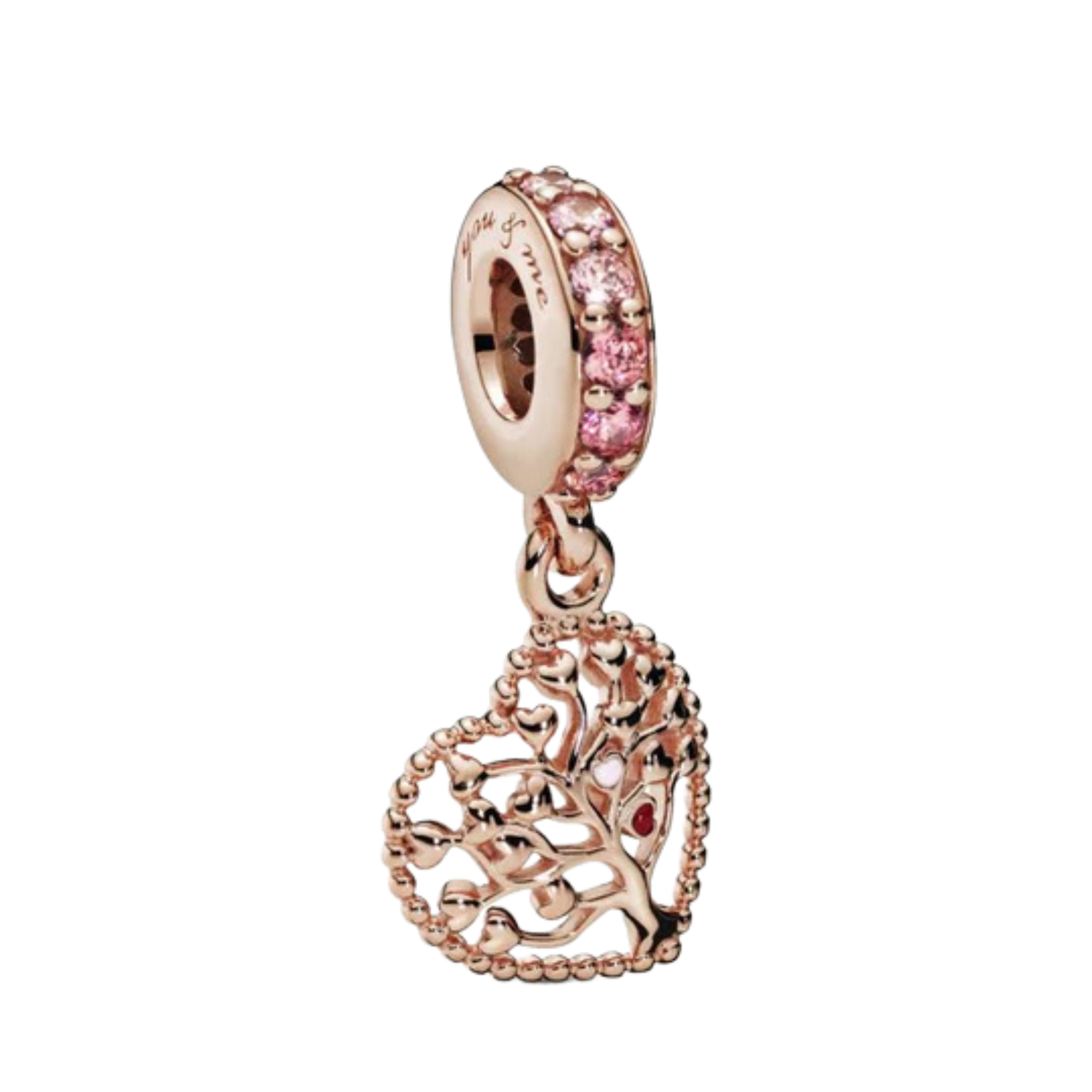 Rose Gold Charm Beads for Bracelet | Elegant Flower, Heart & Crystal Charms | Luxury Jewelry for Women
