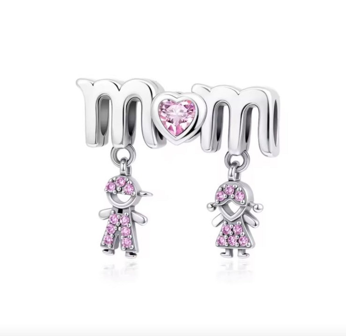 Abalorios Plata de Ley 925 Mamá y Amor para Pulsera