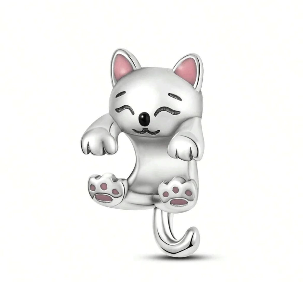 Abalorios de Animales y Mariposas
Plata de Ley 925 Bonitos – Gato, Tortuga, Pingüino y Abalorios de Flores para Pulseras de Charms